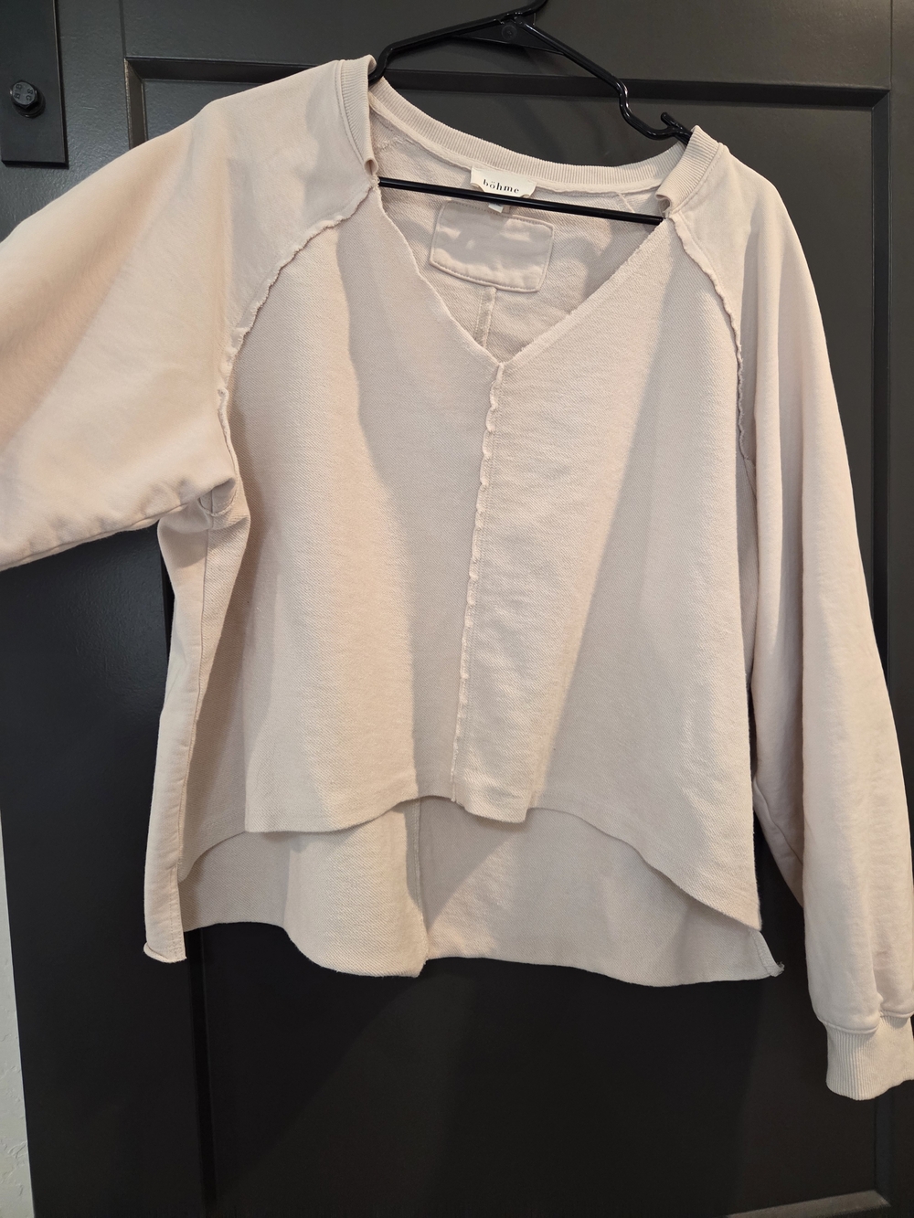 bohme Blush Layered V-Neck Long Sleeve Top